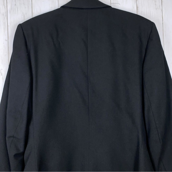 Talbots Womens Blazer Jacket Size 10 Black Wool 2 Button Lined Career Casual - Picture 4 of 7